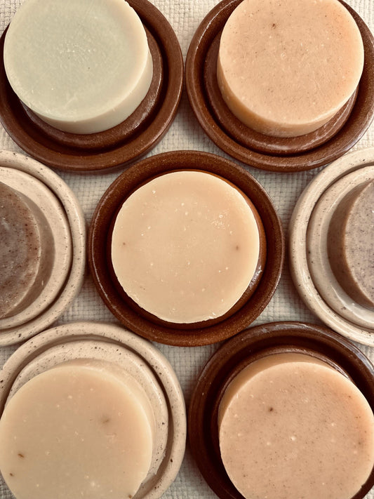 Handmade Ceramic Soap Dish | Iron or Speckled Clay