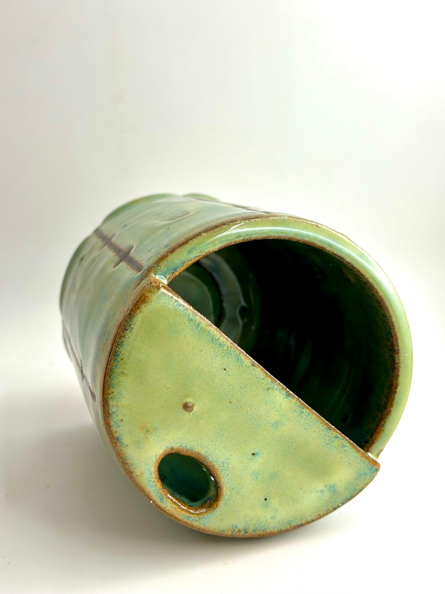 Signature Handmade Ceramic Travel Mug | Honeydew