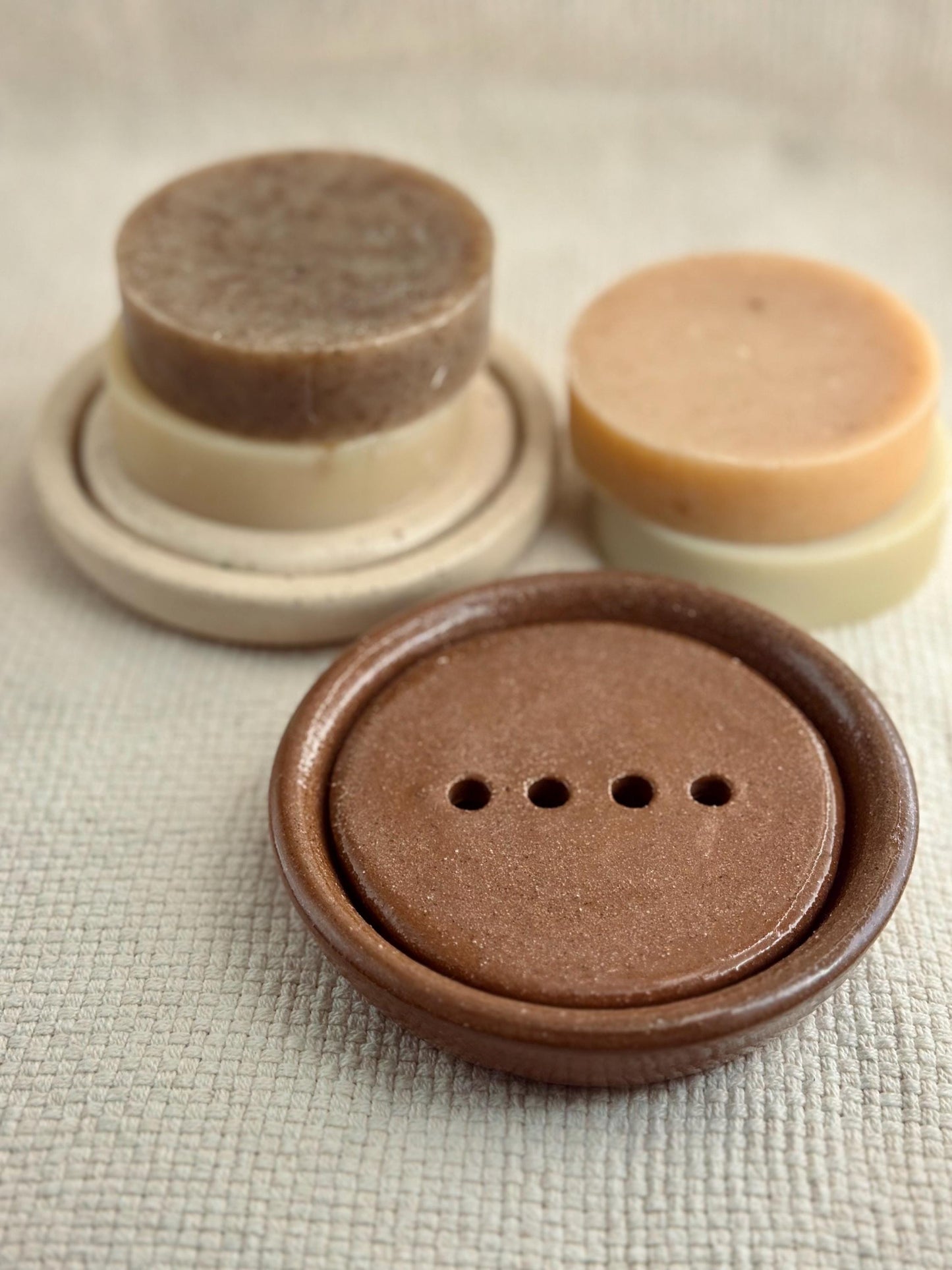 Handmade Ceramic Soap Dish | Iron or Speckled Clay