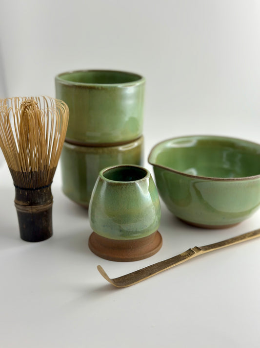 Dark Bamboo Matcha Whisk and Spoon Set