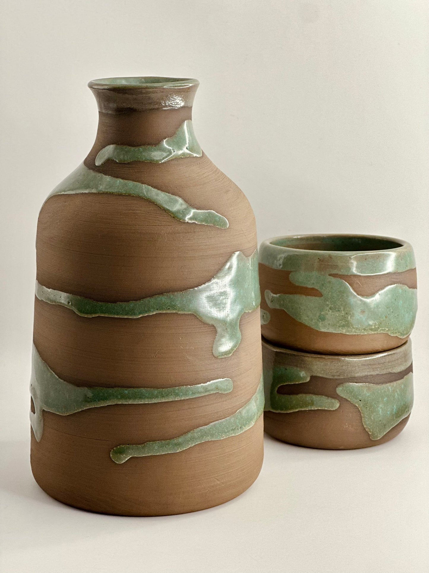 Handmade Ceramic Carafe & Cup Set