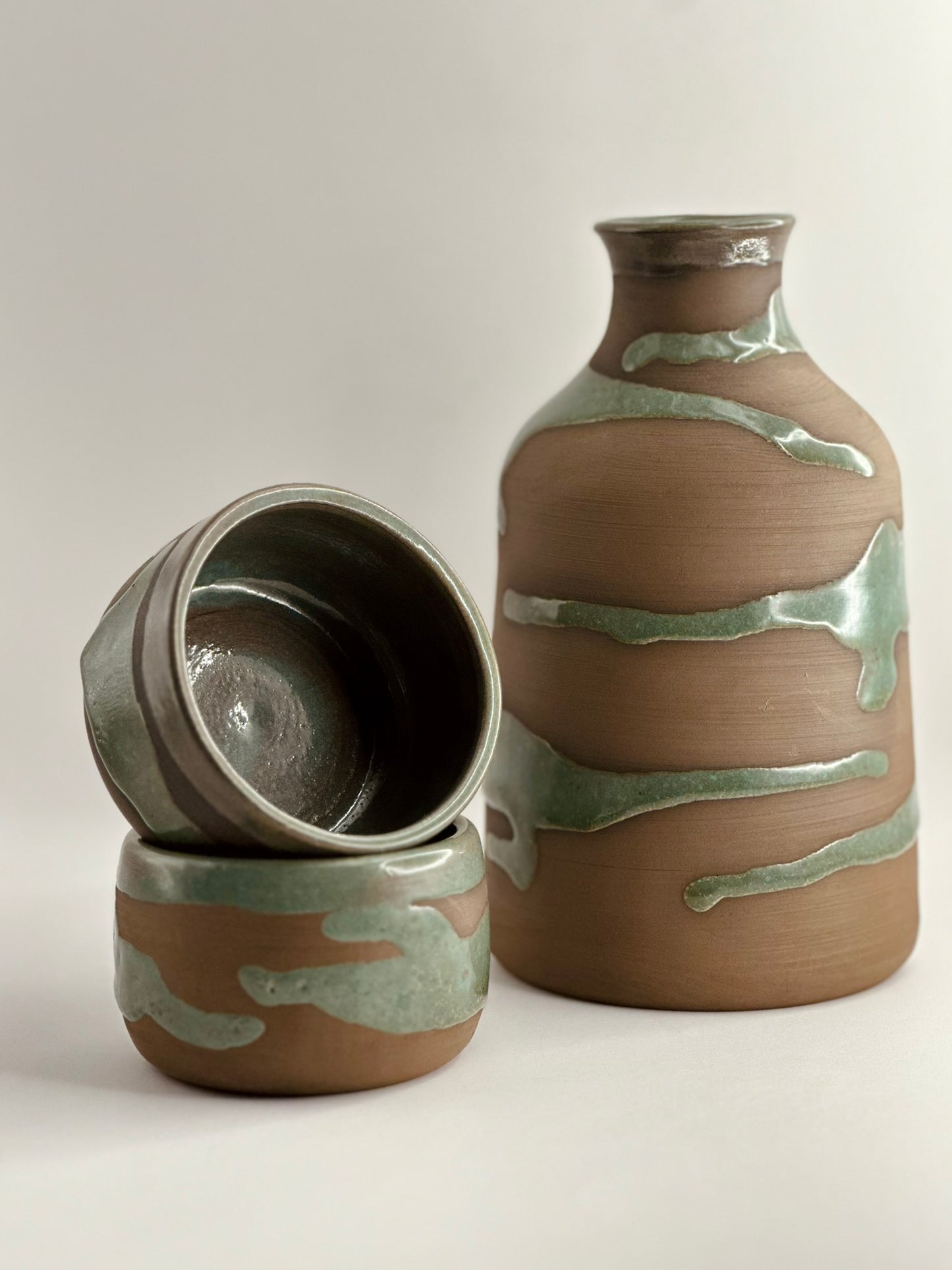 Handmade Ceramic Carafe & Cup Set