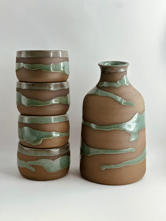 Handmade Ceramic Carafe & Cup Set