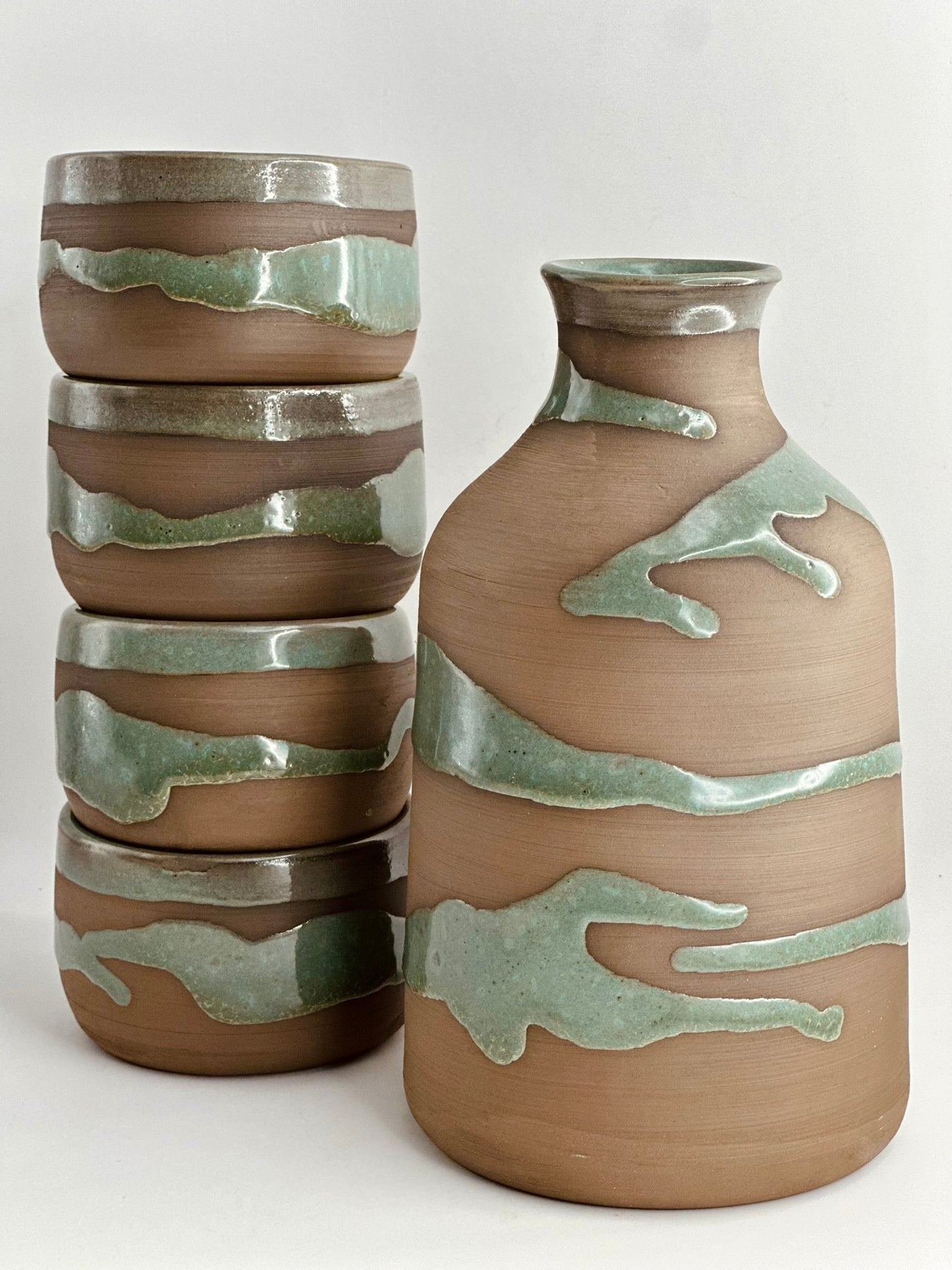 Handmade Ceramic Carafe & Cup Set