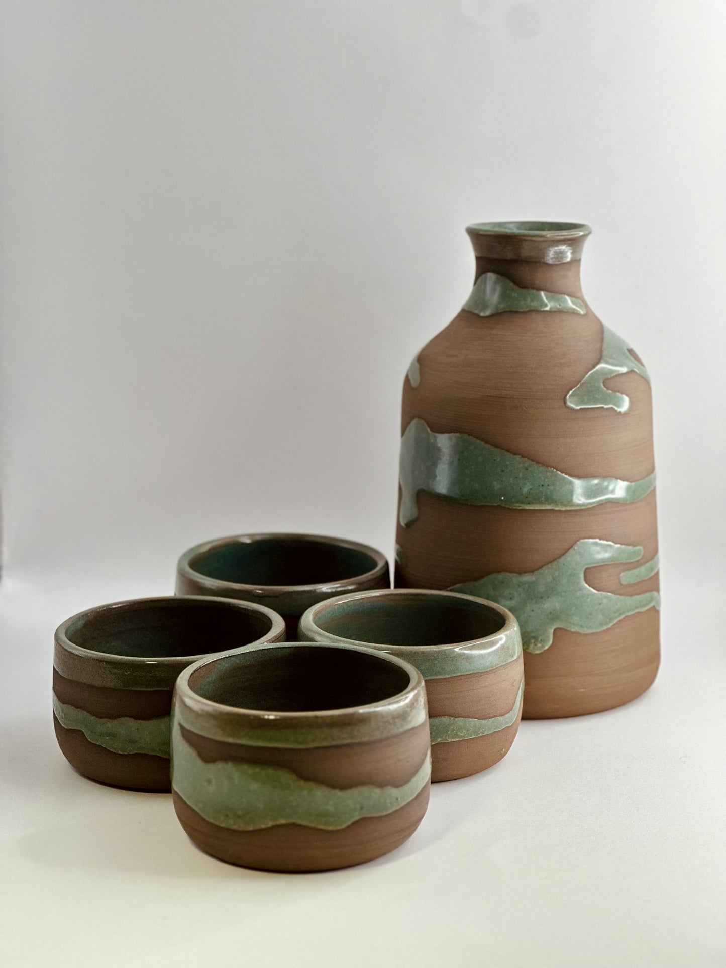Handmade Ceramic Carafe & Cup Set