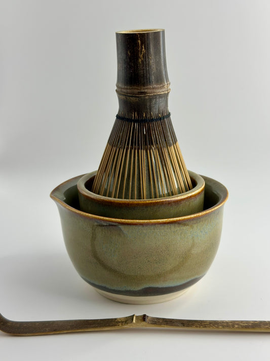 Signature Handmade Matcha Set | Turquoise and Iron