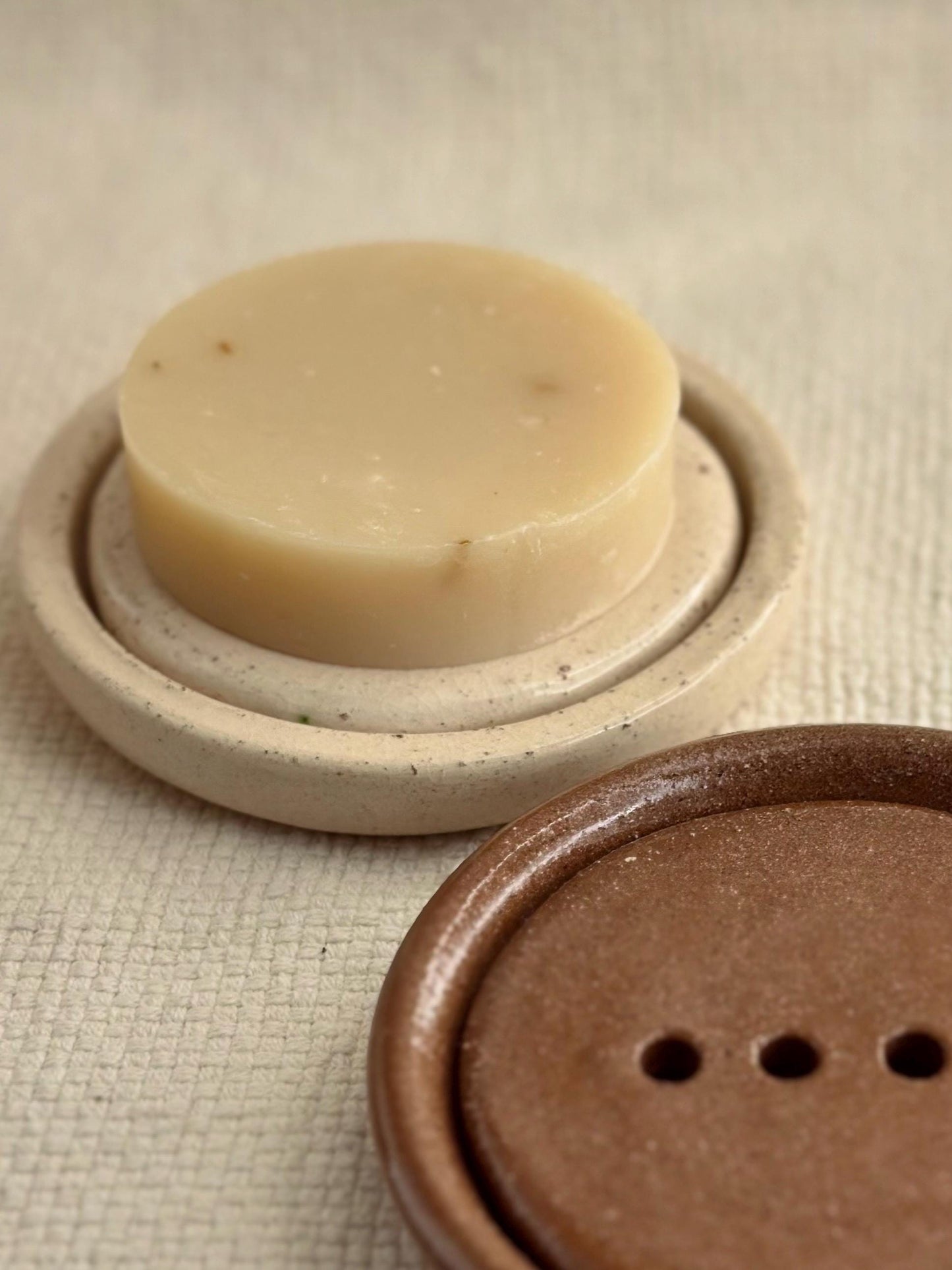 Handmade Ceramic Soap Dish | Iron or Speckled Clay