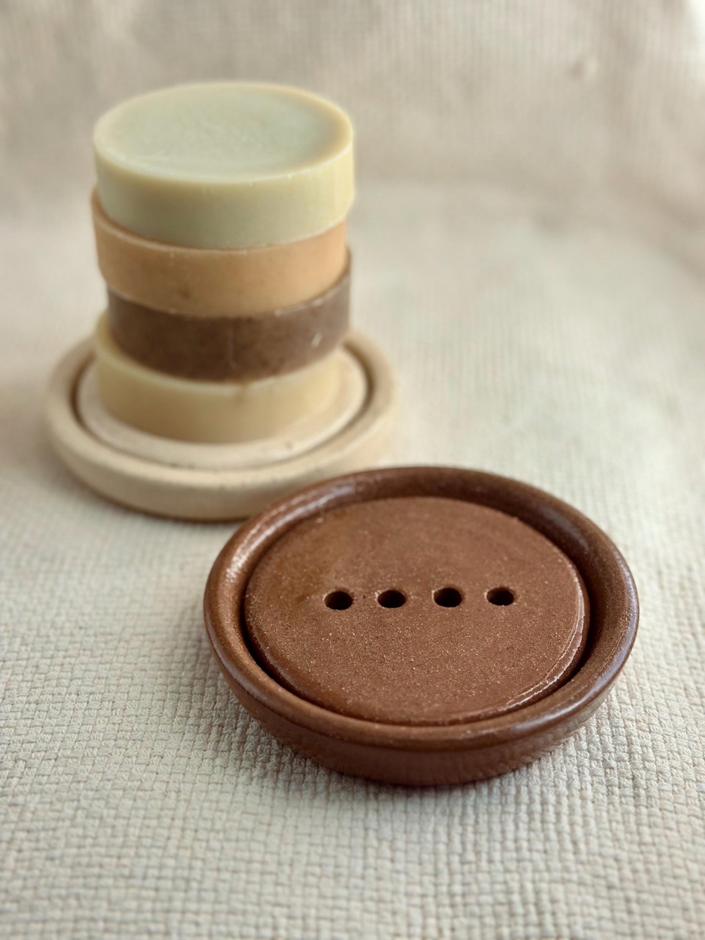 Handmade Ceramic Soap Dish | Iron or Speckled Clay